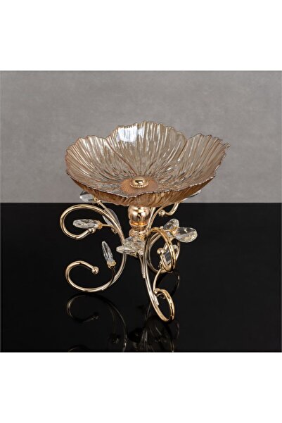 Hinora Crystal Drop Stone Model Pedestal Fruit Bowl 20X18Cm