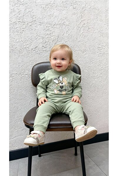 Gocoland Baby Girl Tracksuit/Pajama Set Mini Teddy Bear Printed