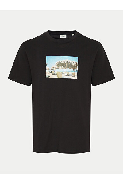 Solid Ανδρικό T-Shirt 21108237 Μαύρο