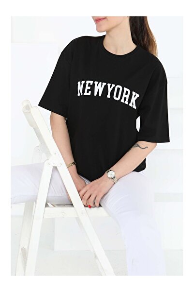 LC Waikiki New York Printed Short Sleeve T-Shirt Black - 27125