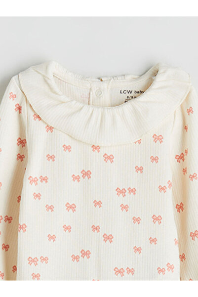 LC Waikiki Crew Neck Baby Girl Snap Fastener Bodysuit and Leggings