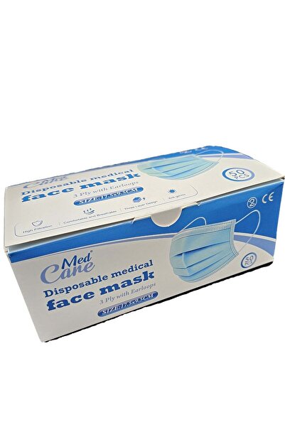 CAREMED Medical Face Mask with High-Quality Elastic for Better Comfort - Pack of 50