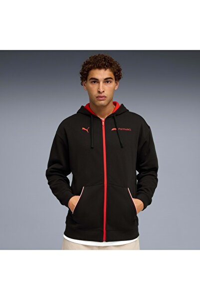 Puma F1 Essential+ Fullzip Hoodie Jacket 632653-01 Men's Tracksuit Top Black
