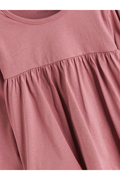 LC Waikiki Pink Ruffled Baby Girl Blouse and Leggings