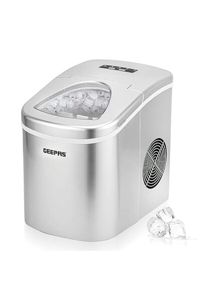 Generic صانعة ثلج أوتوماتيكية محمولة، ١٢ كجم في ٢٤ ساعة | مكعبات ثلج بحجمين |...