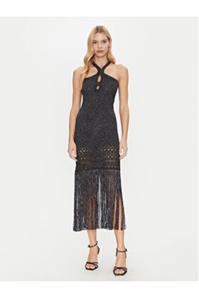 Simona Corsellini Γυναικείο Πλεκτό Φόρεμα P25CPABO0401 Μαύρο