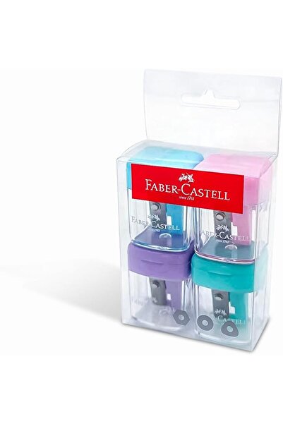 Generic Minibox Sharpener 4pc Pastel Colours,Suitable for graphite and colour pencils