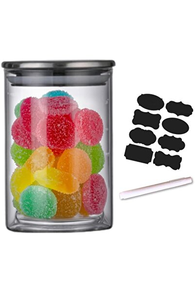 Generic KALIZ Glass Jar with Steel Lid - Airtight Food Container for Kitchen Storage | Modern Glass Food Con