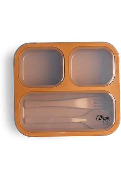 Generic علبة غداء سيترون بينتو بوكس مزودة بشوكة وملعقة | حاويات وجبات خفيفة و...
