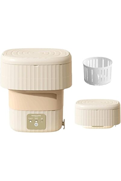 Generic Foldable Portable Washing Machine with Spin Dryer, Mini Washer for Underwear, Socks, Baby Clothes, T