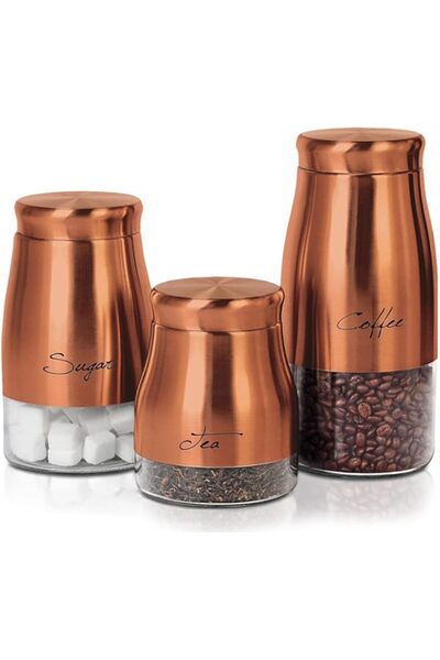 Generic Home Smart 3PC Glass Storage Jar | Kitchen Organizer Air Tight Food Storage Containers | Kitchen Sto