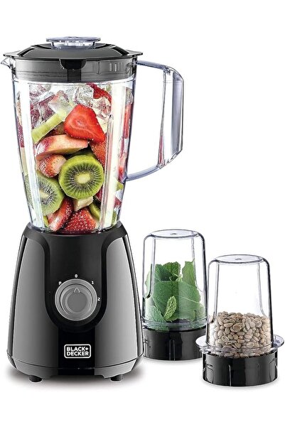 Generic خلاط مع مطاحن طحن، قوة 400 واط، سعة 1.5 لتر مع 300 مل، 2 مطحنة طحن، ش...