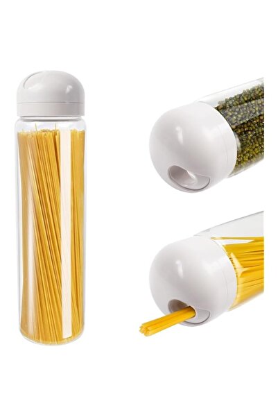 Generic Tall Glass Spaghetti Storage Jar with Airtight Lid, 1400ml - Clear Food Storage Container for Pasta