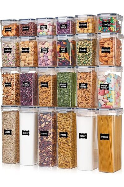 Generic Airtight Food Storage Containers with Lids, 24 pcs Plastic kitchen containers & storage Set for Cere