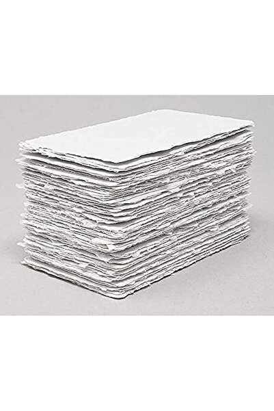 Generic Paper A6 100% Cotton Handmade Deckle Edges 300gsm White, Eco Friendly and Sustainable -for Calligrap