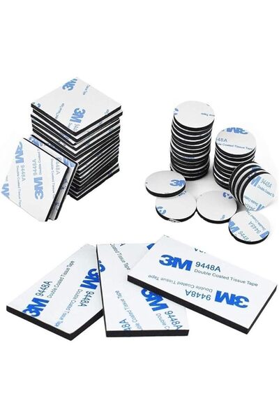 Generic Double Sided Foam Tape Strong Pad Mounting,Black Self-Adhesive Tape Include Square Round and Rectang