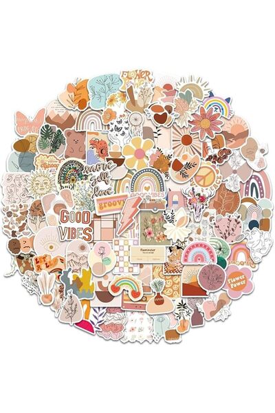 Generic Pack of 200 Boho Stickers for Laptop, Phone, Water Bottle, Skateboard, Suitcase, Guitar, Pad, Cute A