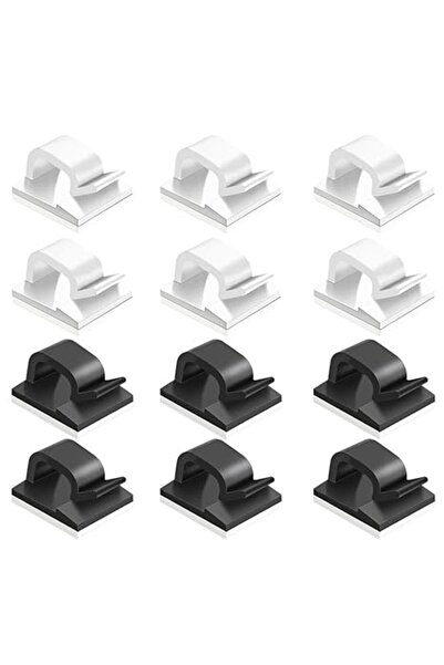 Generic 60 قطعة من مشابك الكابلات البلاستيكية اللاصقة لتخزين وإدارة الكابلات ...