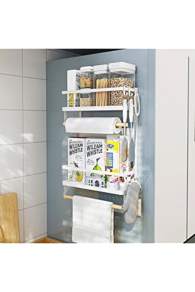 Generic رف جانبي مغناطيسي للثلاجة ALCR، منظم رفوف معدني للثلاجة لتخزين المطبخ...