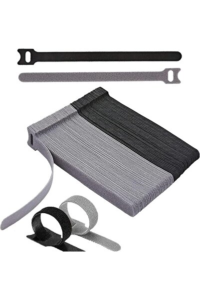 Generic ربطات كابلات قابلة لإعادة الاستخدام، أربطة سلكية قابلة للتعديل مقاس 5...