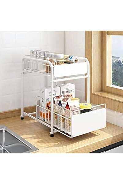 Generic منظم أسفل حوض المطبخ من MIXDE، منظم أسفل حوض الحمام، منظم ومستودع من ...