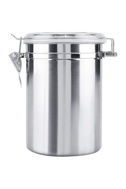 Sorandy Stainless Steel Coffee Grounds Beans Container Canister Metal Food Storage with Clear Lid St