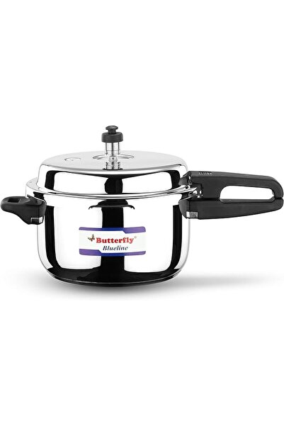 Generic Blue Line Stainless Steel Pressure Cooker, 5-Liter