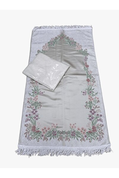 Gerenic Jacquard prayer rug with open prayer sheet, soft rose fabric, seamless, elegant design, suitable for use and gift