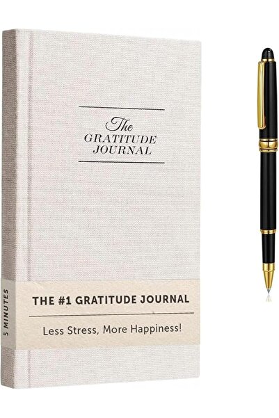Generic مجلة الامتنان بقلم معدني، خمس دقائق يوميًا لمزيد من السعادة والإيجابية والوعي