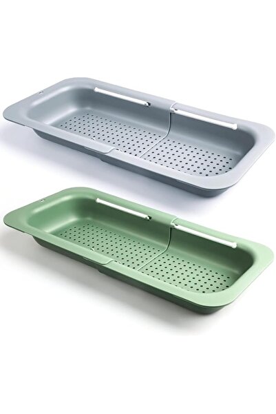 Generic Over the Sink Strainer Colander 2 Pack, Extendable Strainer Basket for Kitchen, Adjustable Retractab