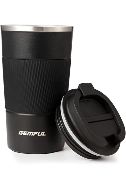 Generic كوب قهوة للسفر مصنوع من الفولاذ المقاوم للصدأ معزول لحفظ المشروبات ال...