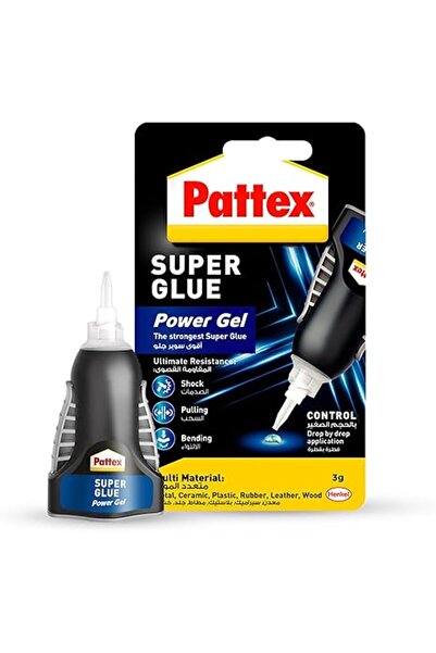 Generic Pattex Super Glue Power Gel Control | All Purpose Clear Adhesive For Flexible Materials with Precise