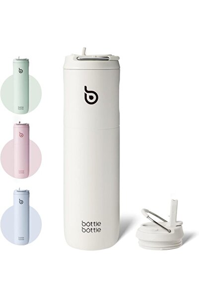 Generic Insulated Water Bottle 24oz with Straw Lid and Handle for Sports Travel Gym Stainless Steel Water Bo