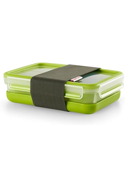Generic Tefal K3100212 Master Seal To Go Lunchbox Rectangle Food Storage, Clear/Green, 1i2 Litre