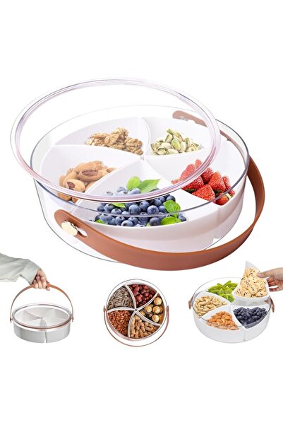 genric صينية تقديم مقسمة مع غطاء، صينية وجبات خفيفة من الخضار والفواكه مع غطا...