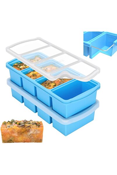 genric صينية تجميد سيليكون ZIP STANDING مع غطاء، وعاء تجميد حساء سعة كوب واحد...