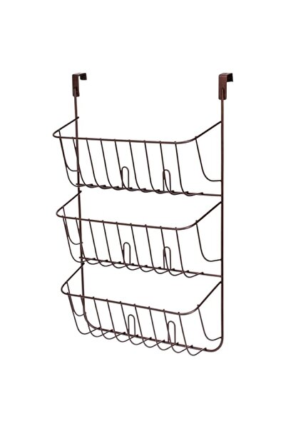 genric حامل غطاء متنوع من Spectrum، منظم تخزين، فوق باب الخزانة، لون برونزي كبير