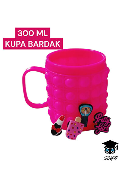 SEYFİKİRTASİYE 300 ml Desenli ve pop-it kupa bardak çeşitleri plasik çocuk ba...