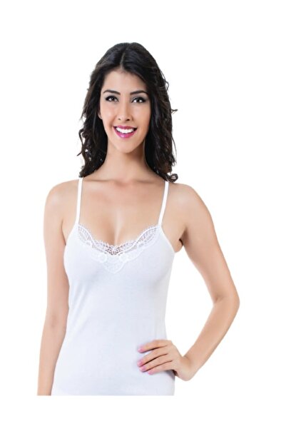 NightLove قميص داخلي أوزتاش ريبانا بحمالات رفيعة وياقة غيبور 2009-A