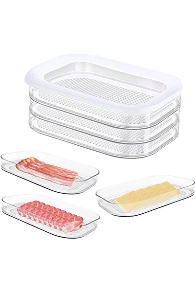 genric صناديق اللحوم الباردة للثلاجة بثلاث طبقات - ثلاجة تخزين النقانق مع غطا...