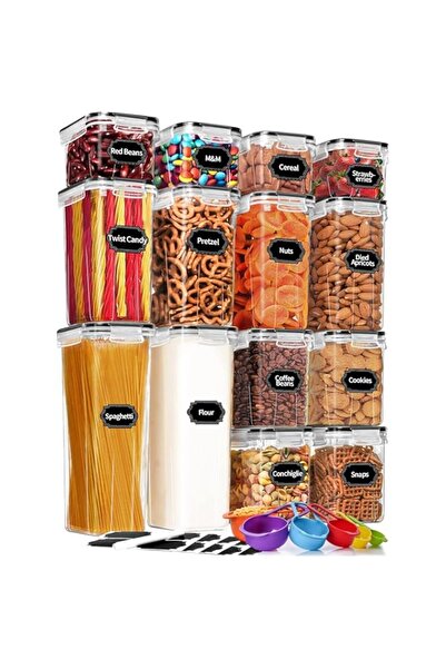 Generic Skroam 14 Pack Airtight Food Storage Containers for Kitchen Pantry Organization and Storage, Plasti