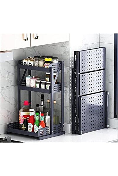 genric رف توابل قابل للطي للمطبخ من Organized Home، منظم رف توابل بثلاث طبقات...