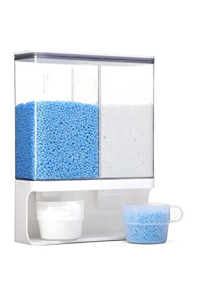 Generic Conwomin Wall-Mounted Dry Food /Laundry Detergent Dispenser Container with Lids (3000ml)