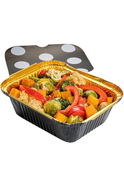 genric حاويات طعام للاستخدام مرة واحدة سعة 12 أونصة من ريستورانت وير، 50 حاوية طعام مستطيلة - منقطة