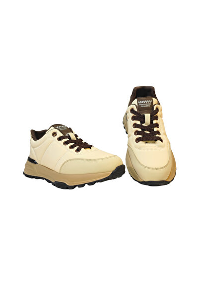 Guja Men's Lace-Up Closure Non-Slip Sole Leather Sneakers Shoes