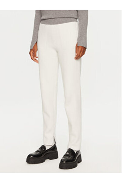 Deha Γυναικείο Πλεκτό Παντελόνι D12825 Λευκό