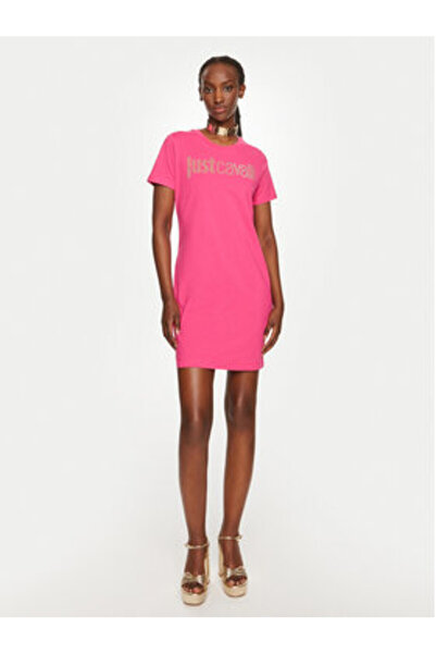 Just Cavalli Γυναικείο Φόρεμα Casual 76PAOE04 Ροζ
