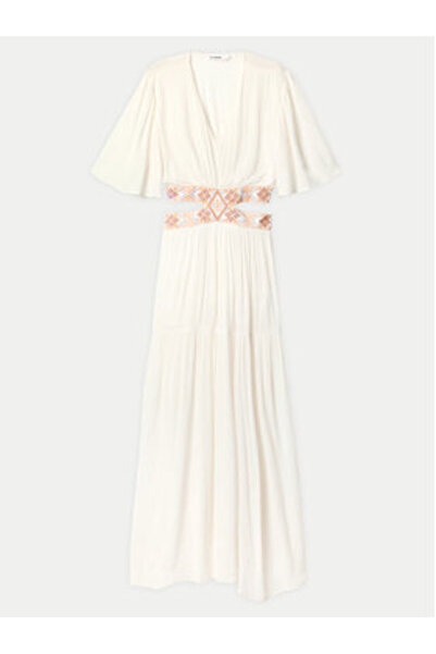 Desigual Γυναικείο Φόρεμα Καλοκαιρινό 24SWVW24 Εκρού