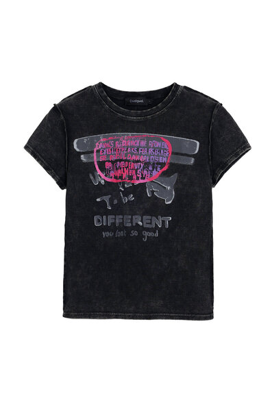 Desigual Γυναικείο T-Shirt 25SWTKX6 Γκρι