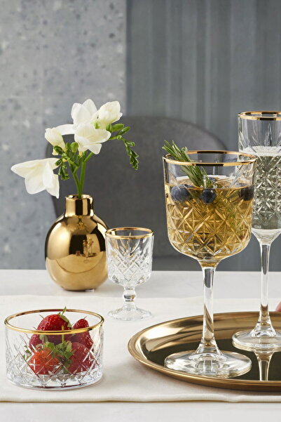 Paşabahçe طقم أوعية ذهبية خالدة من تايمليس جولدن تاتش، 4 قطع، 210 سم مكعب